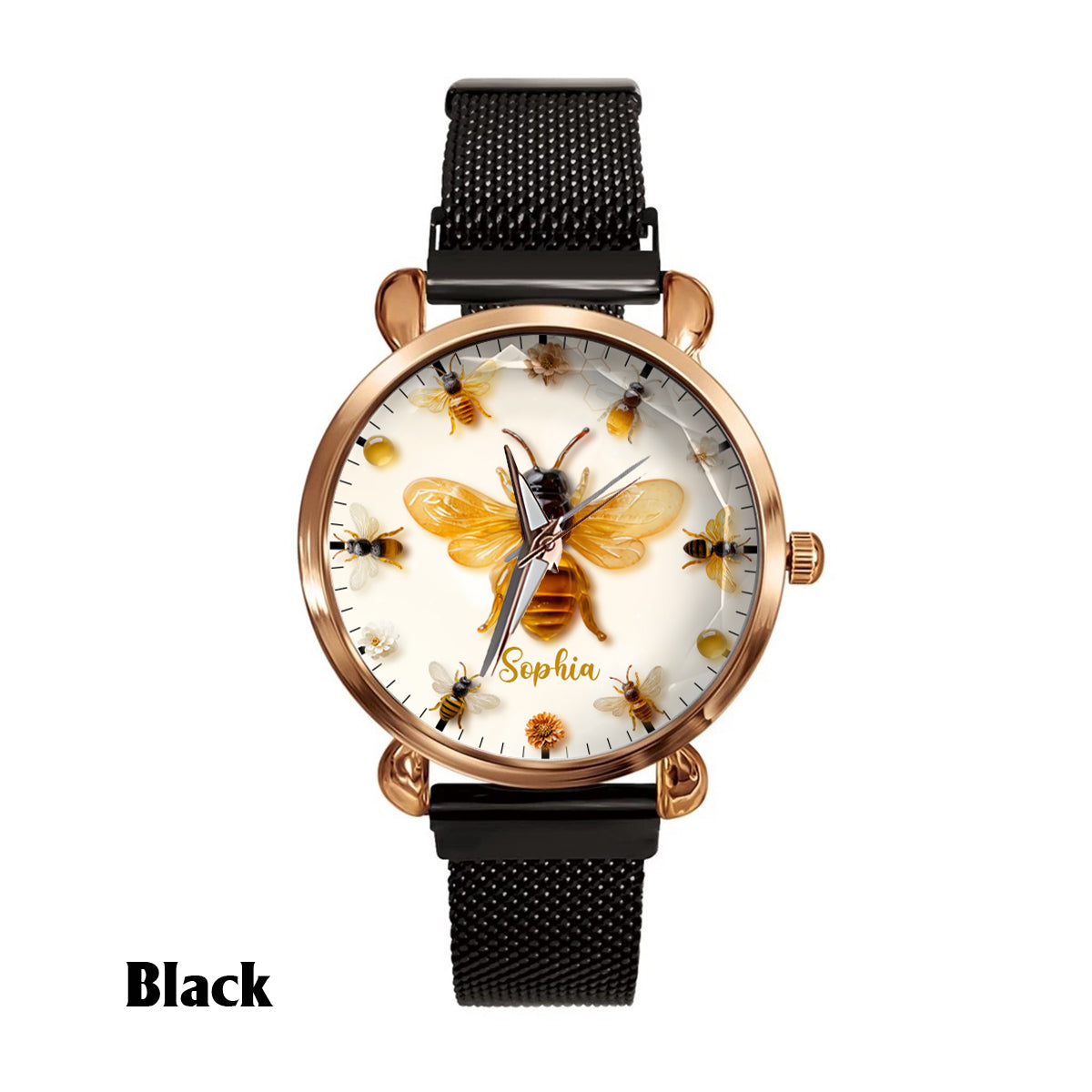Montre-bracelet personnalisée pour femme « Juste une fille qui aime les abeilles » - Motif abeille