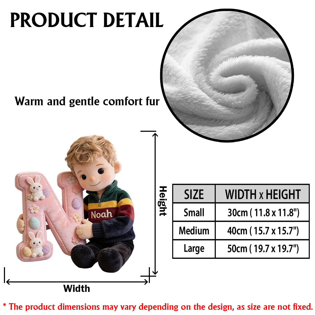 Custom Any Photo - Easter Day - Personalized Kid Premium Faux Fur Pillow