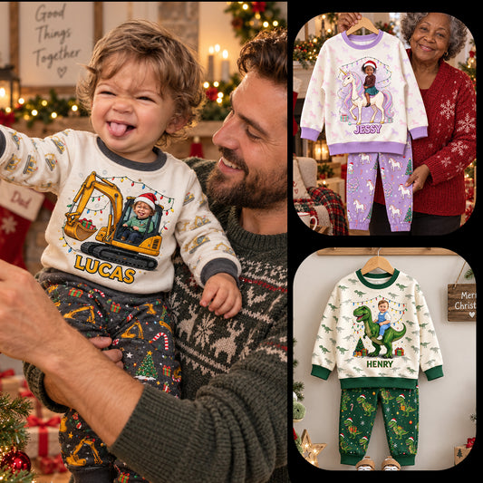 Merry Christmas - Personalized Kid Kid Hoodie & Kid Jogger Sweatpants