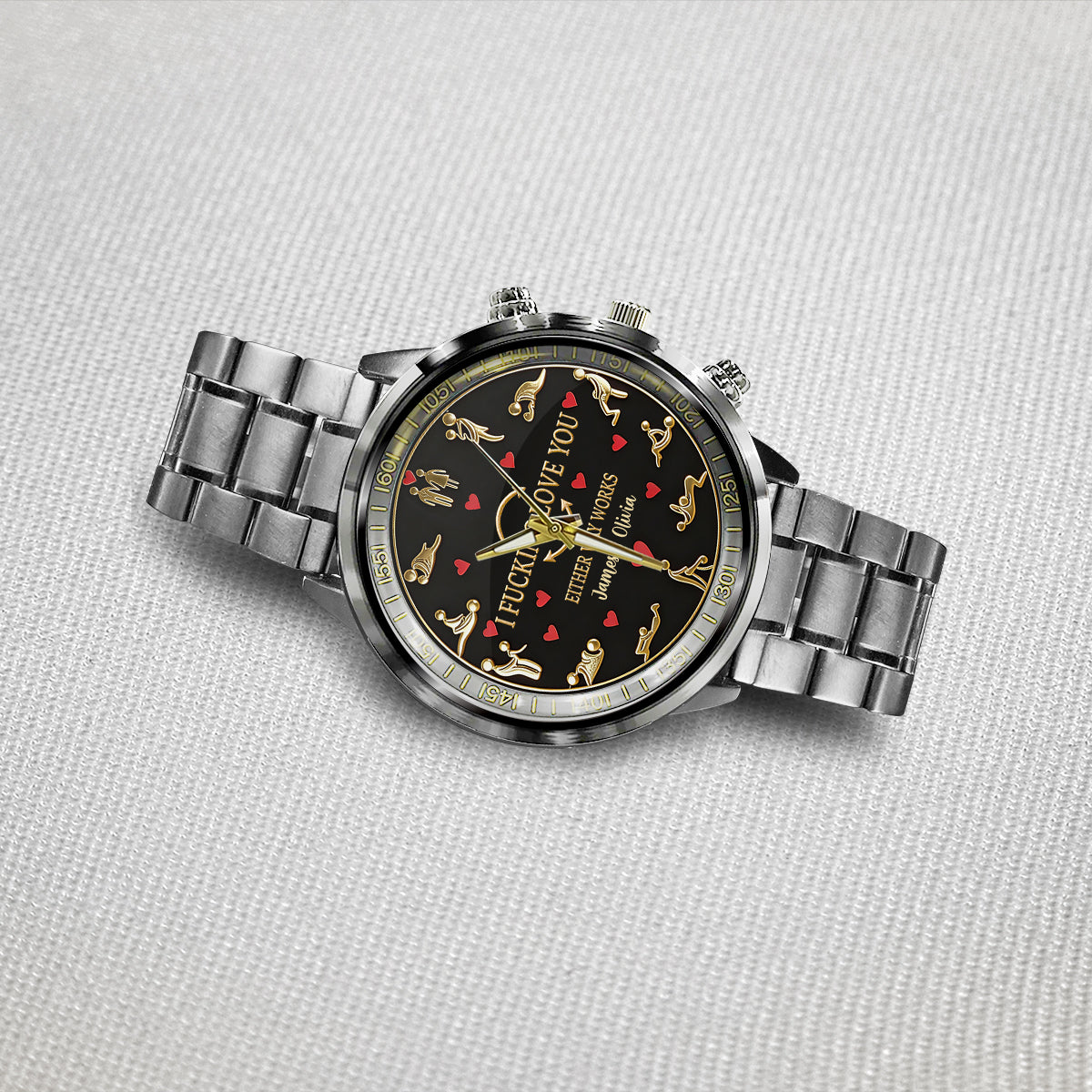 I Love You - Personalized Spicy Couple Hand Watch