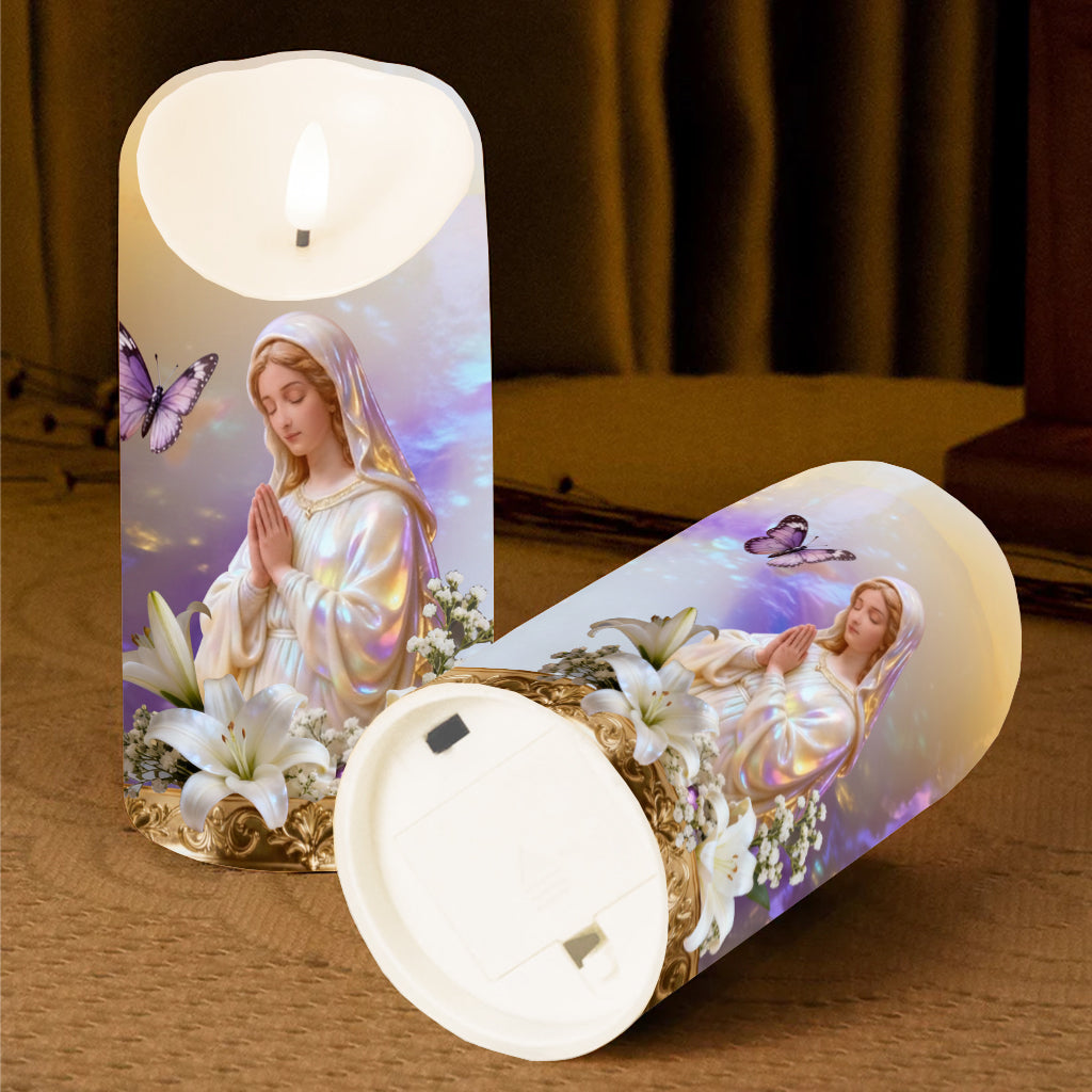 Our Lady Eternal Glow - Christian Flameless Candle