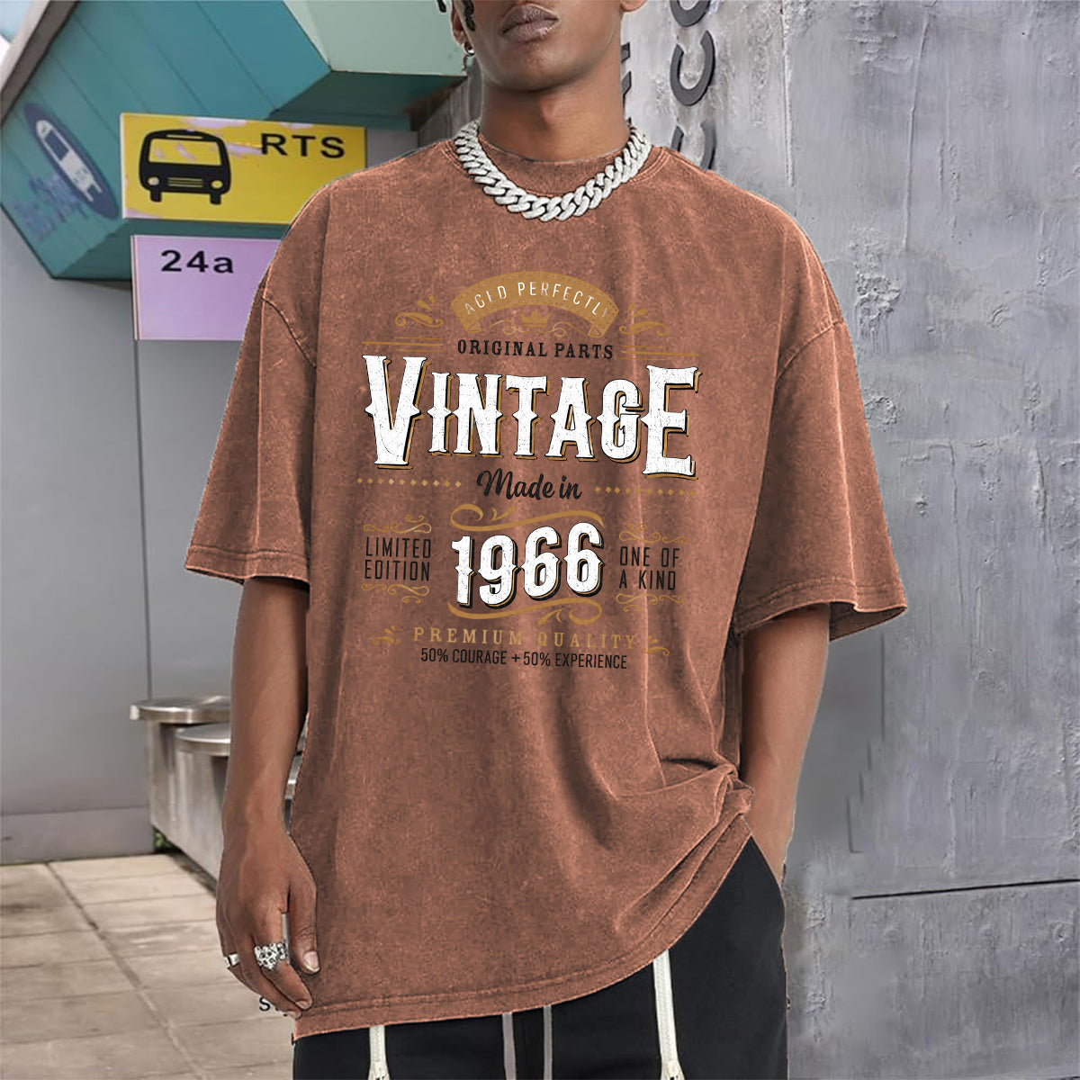 Birthday Gift - Personalized Birthday Washed T-Shirt