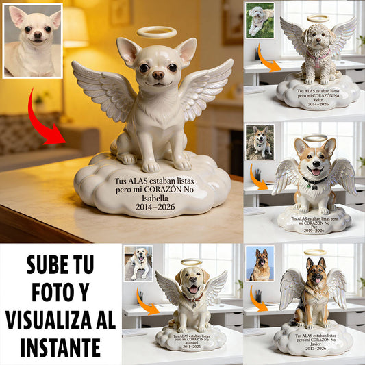 Tus Alas Estaban Listas Pero Mi Corazón No - Placa Acrílica Personalizada con Forma Personalizada de Perro