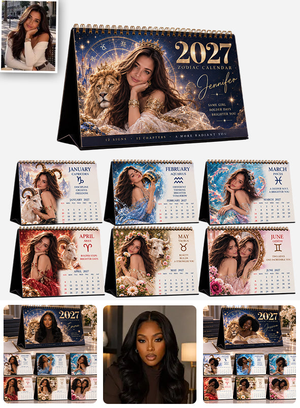 Zodiac Sign Inspiration - Personalized Horoscope Desk Calendar