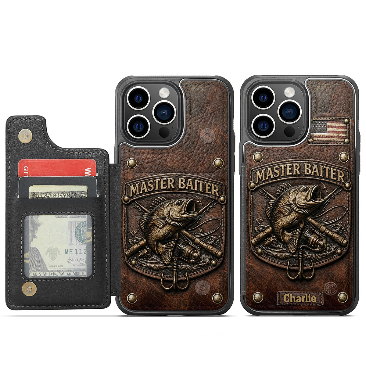 Master Baiter - Personalized Fishing Fully Printed Wallet Phone Case