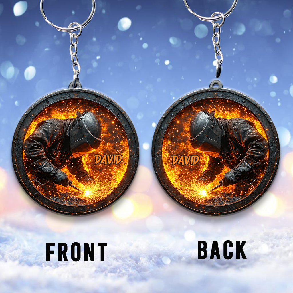 Gift For Welder Man - Personalized Welder Keychain