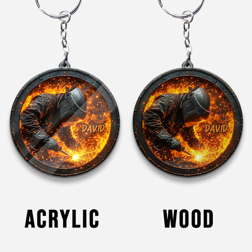 Gift For Welder Man - Personalized Welder Keychain