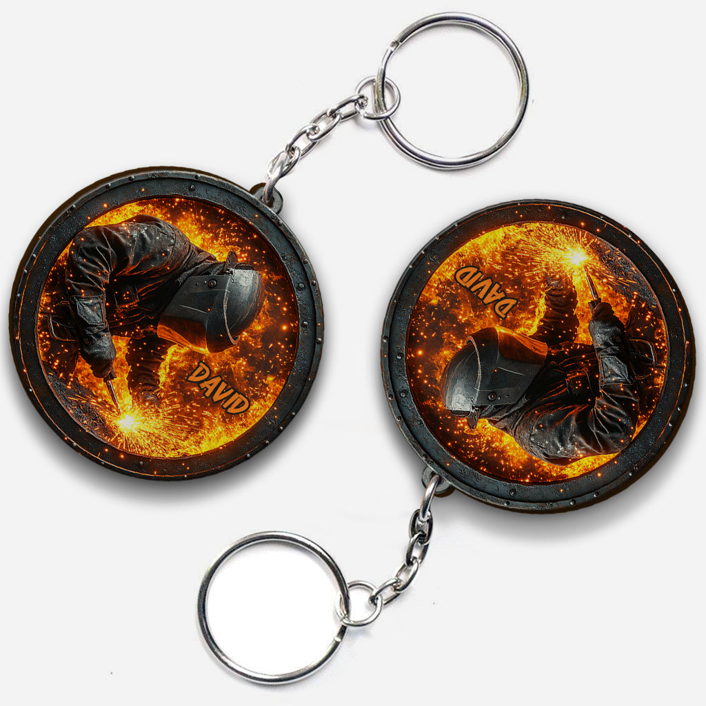 Gift For Welder Man - Personalized Welder Keychain