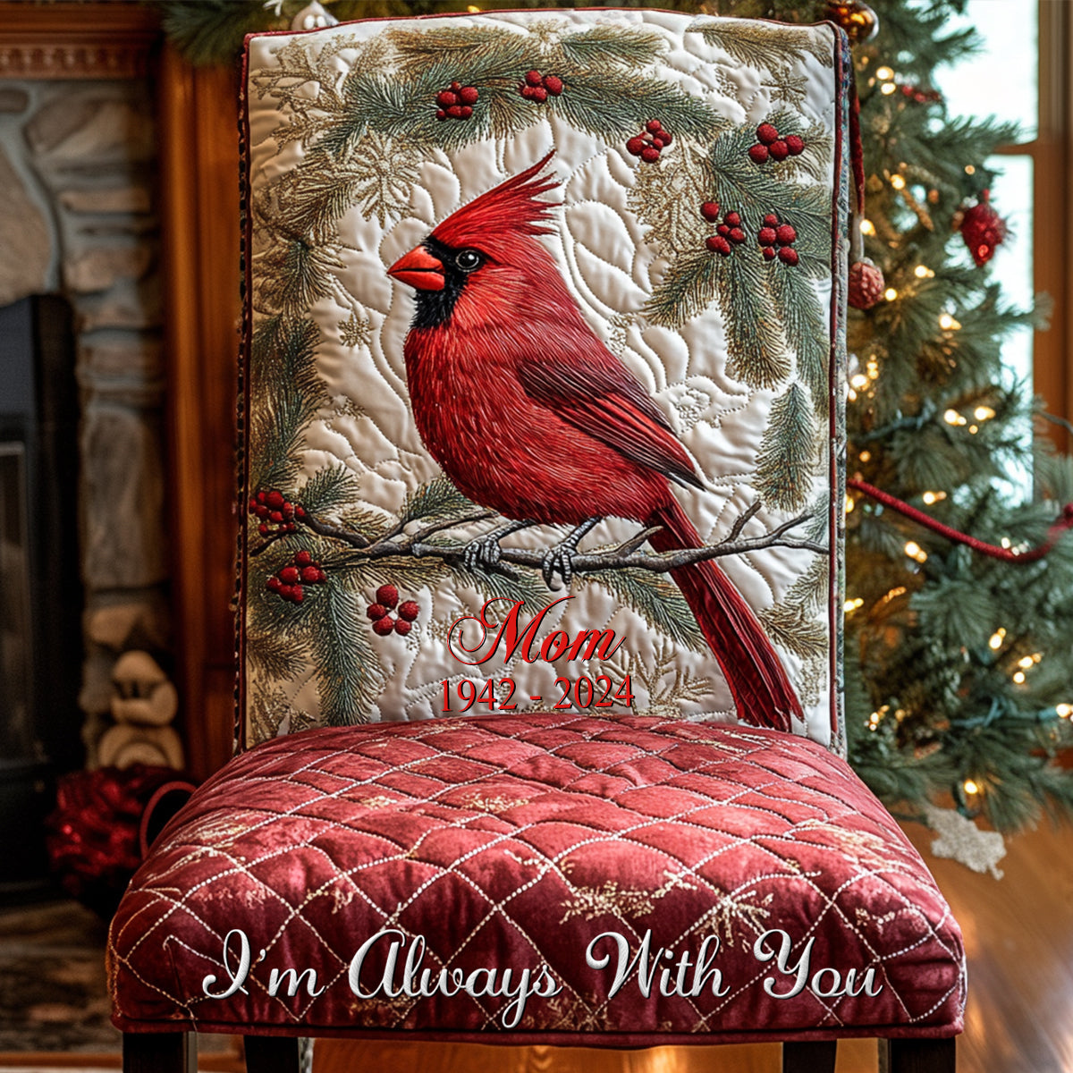 Cardinals I'm Always With You - Personalized Memorial Chair Cover Set