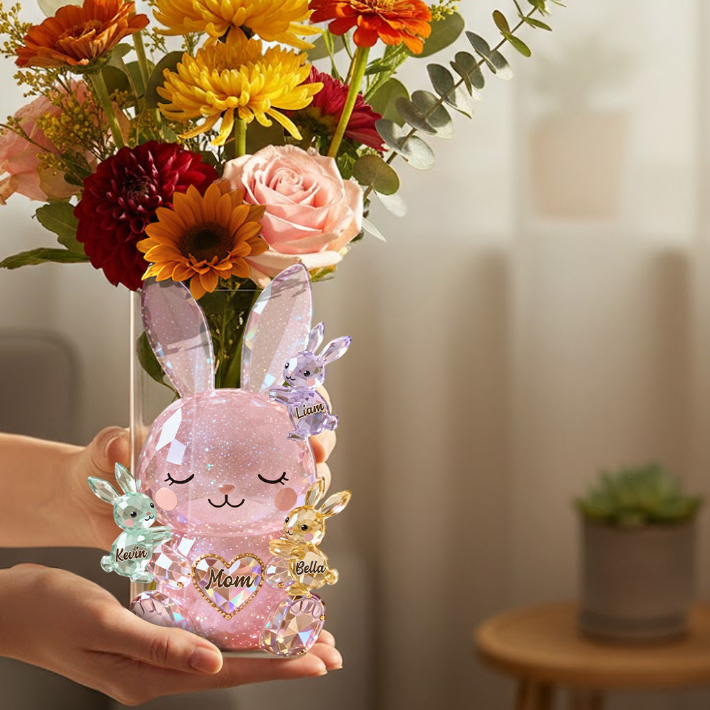 Sparkling Bunny Easter - Personalized Mother Acrylic Pot