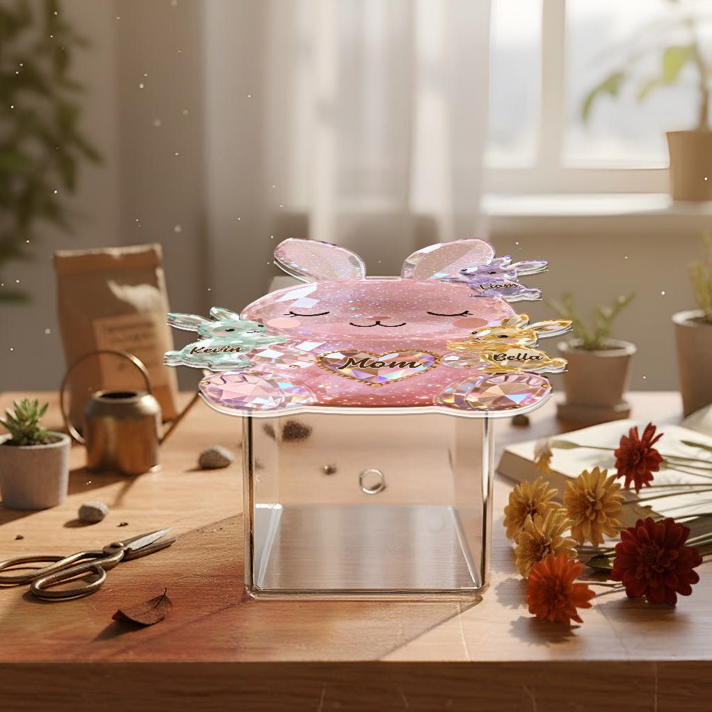 Sparkling Bunny Easter - Personalized Mother Acrylic Pot