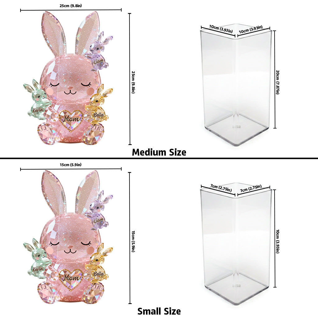 Sparkling Bunny Easter - Personalized Mother Acrylic Pot