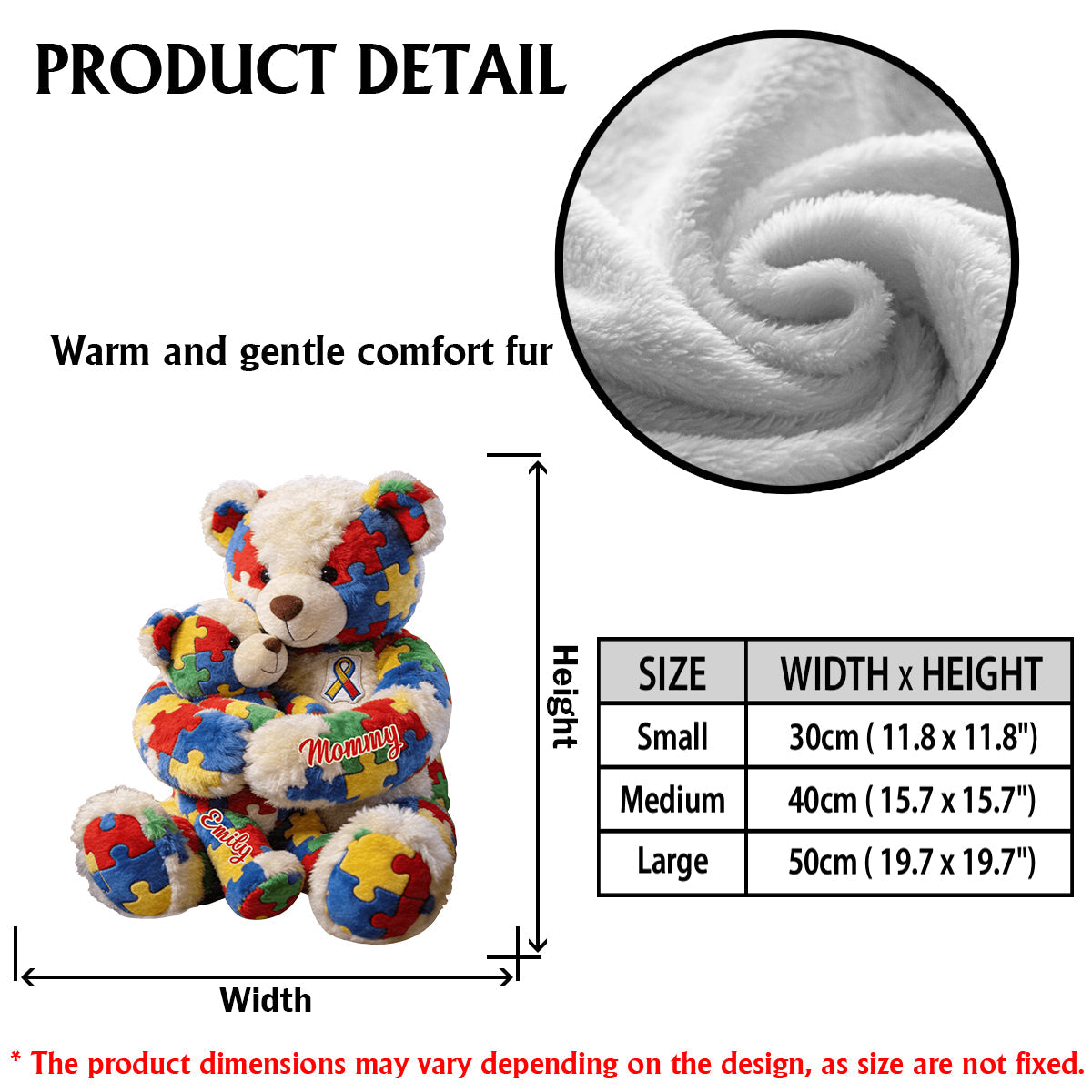 Mom And Kid - Personalized Autism Awareness Premium Faux Fur Pillow