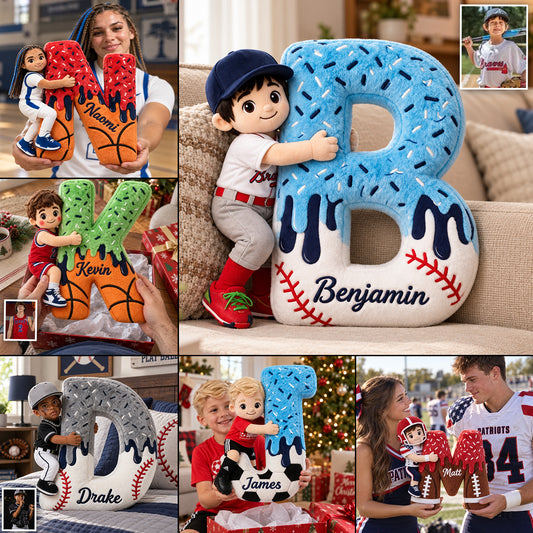 Love Sport - Personalized Baseball Premium Faux Fur Pillow