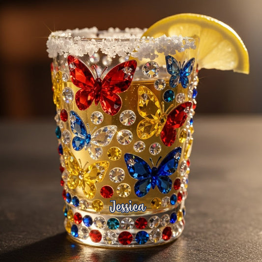 Beautiful Butterfly - Personalized Butterfly Shot Glasses Set
