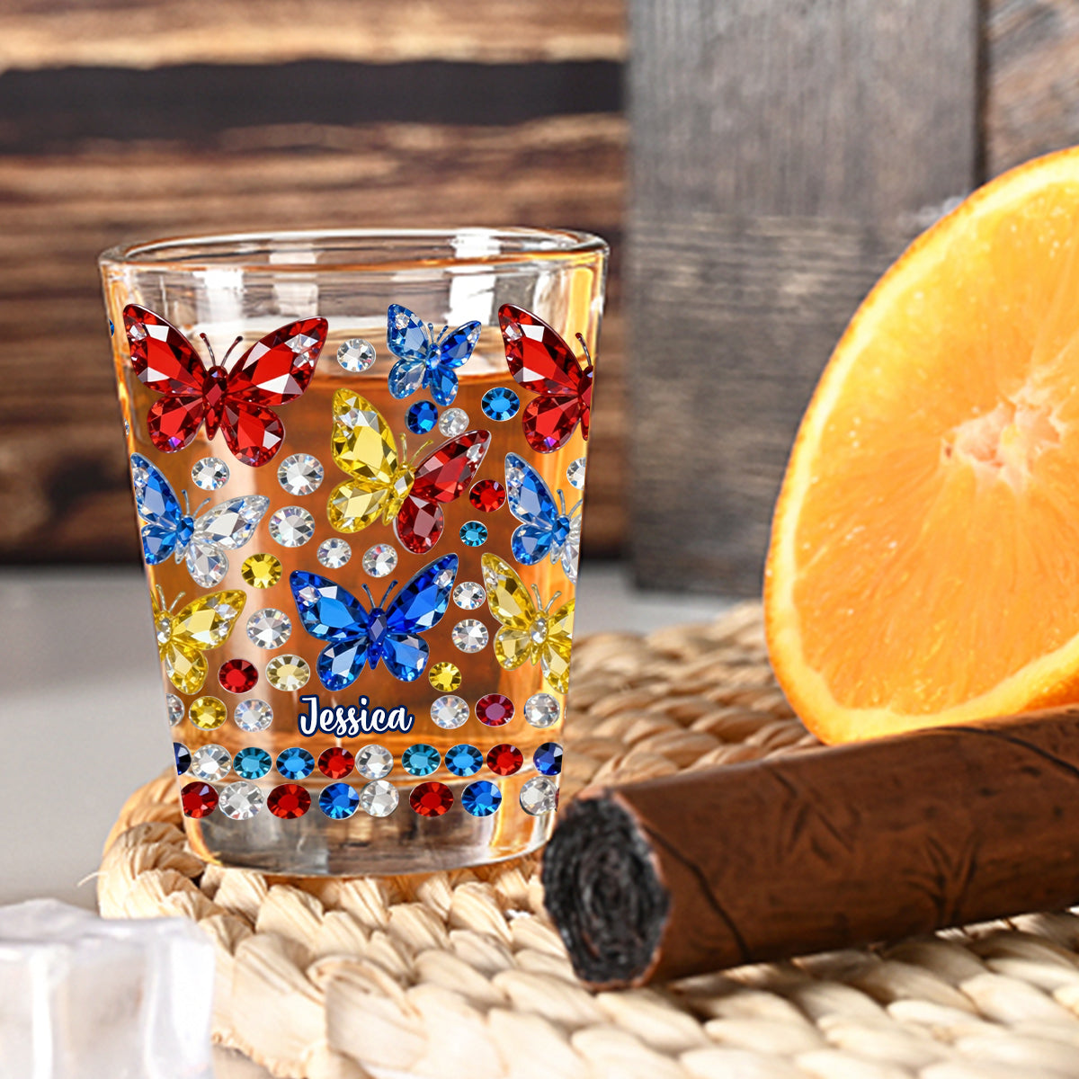 Beautiful Butterfly - Personalized Butterfly Shot Glasses Set