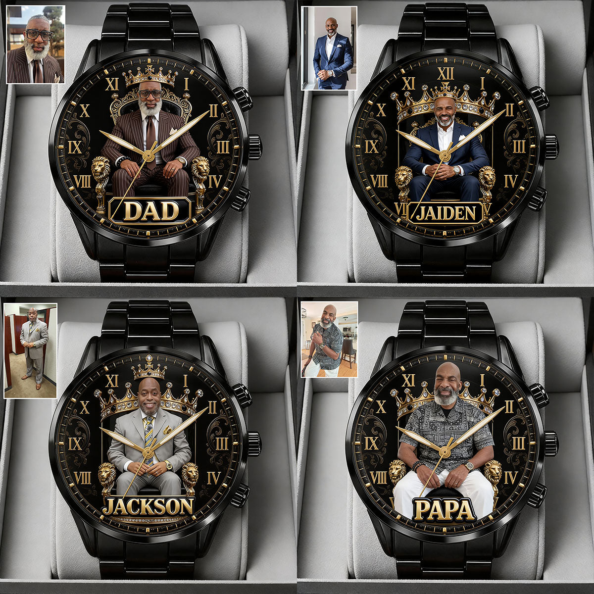 Cadeau Photo Personnalisé Pour Papa/Papi/Oncle... - Montre Homme Personnalisée