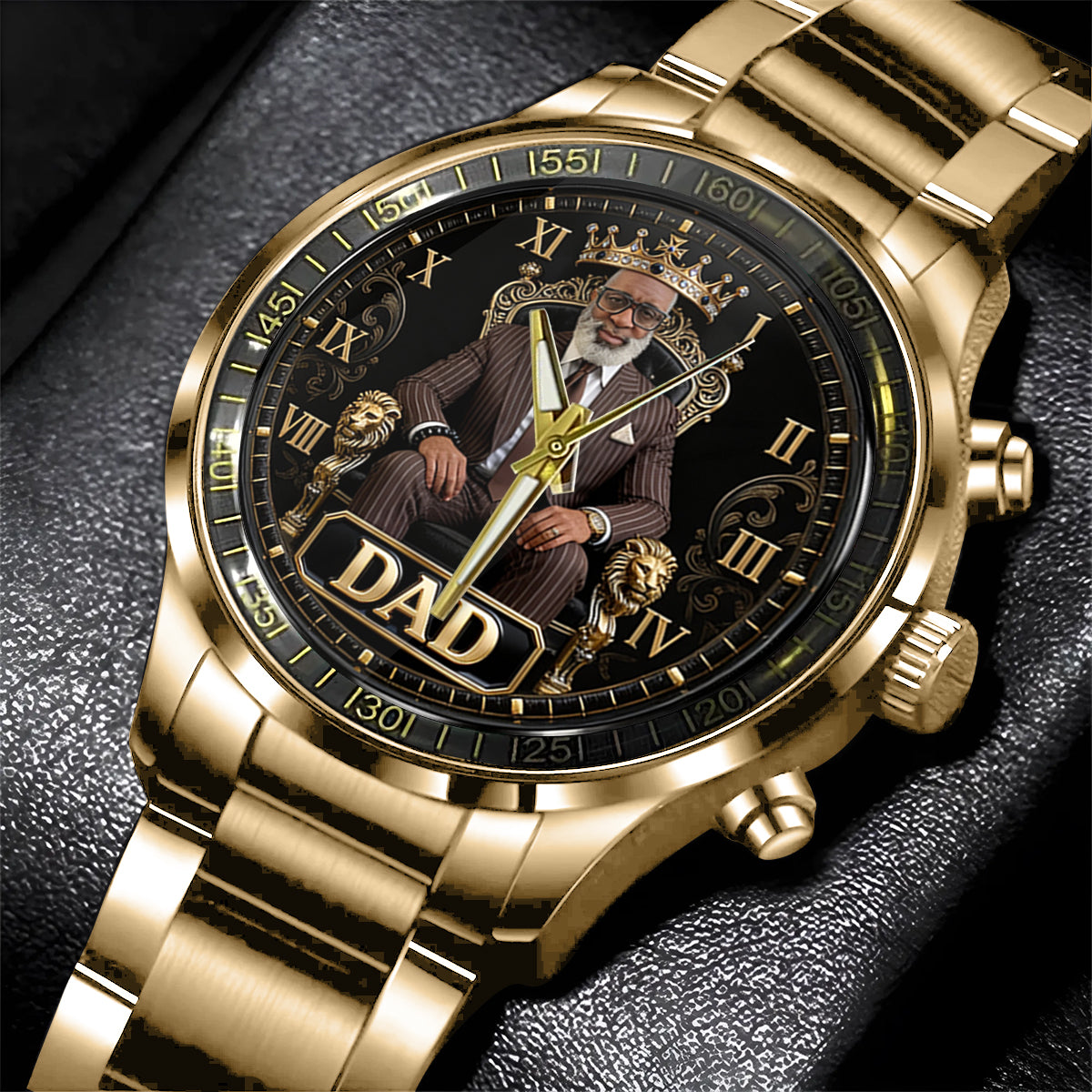 Cadeau Photo Personnalisé Pour Papa/Papi/Oncle... - Montre Homme Personnalisée