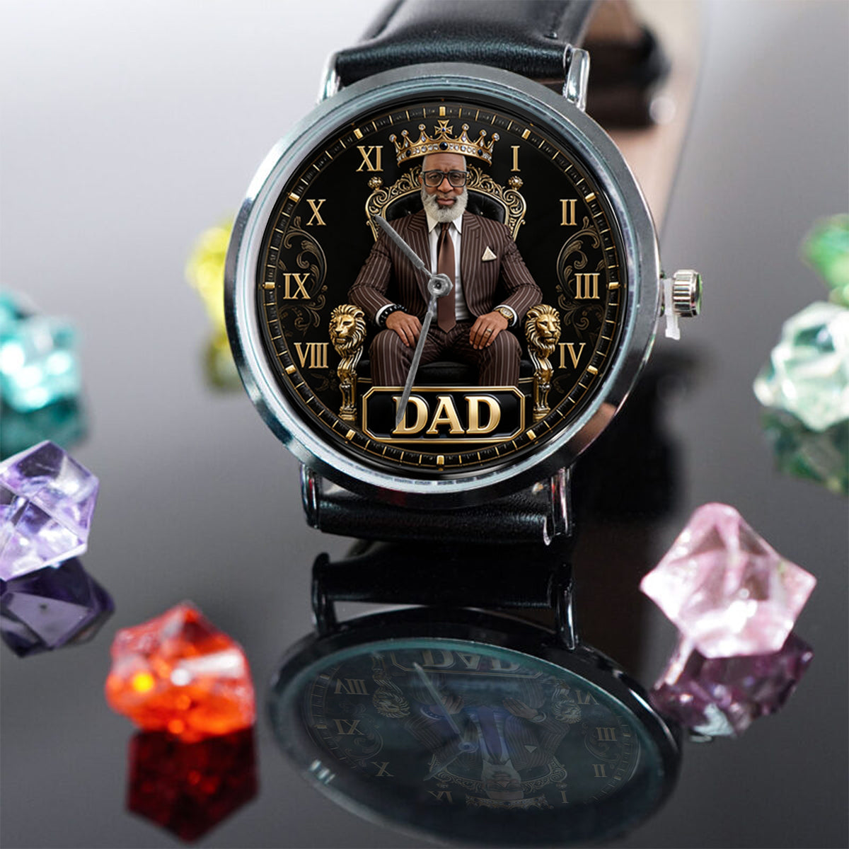 Cadeau Photo Personnalisé Pour Papa/Papi/Oncle... - Montre Homme Personnalisée