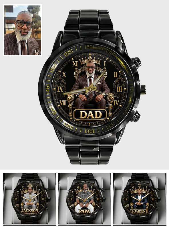 Cadeau Photo Personnalisé Pour Papa/Papi/Oncle... - Montre Homme Personnalisée