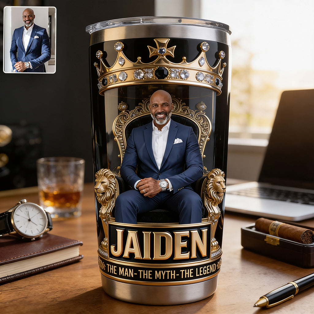 Personalisierter Vater Tumbler - Beste Dad/Opa/Onkel Foto