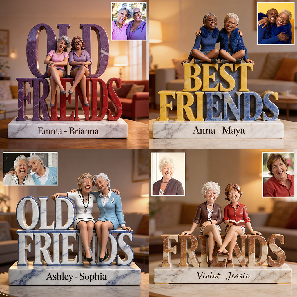 Old Friends - Personalized Bestie Custom Shaped Acrylic Plaque