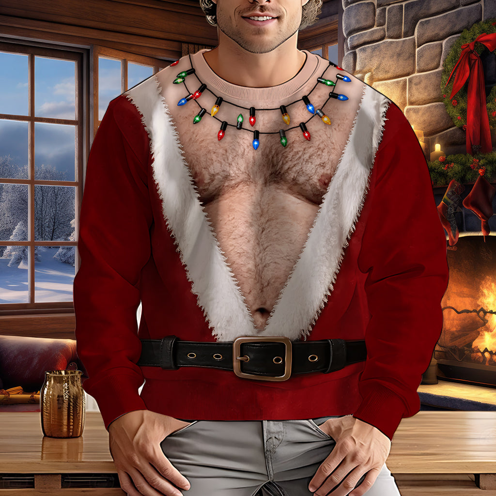 Lustiges Weihnachtsgeschenk, Weihnachtsgeschenk für Männer, Personalisierte Geburtstagsgeschenke für Ehemann, Sohn, Enkel, Bruder, Opa, Papa, sich selbst - Personalisierter Spicy Couple Ugly Sweater
