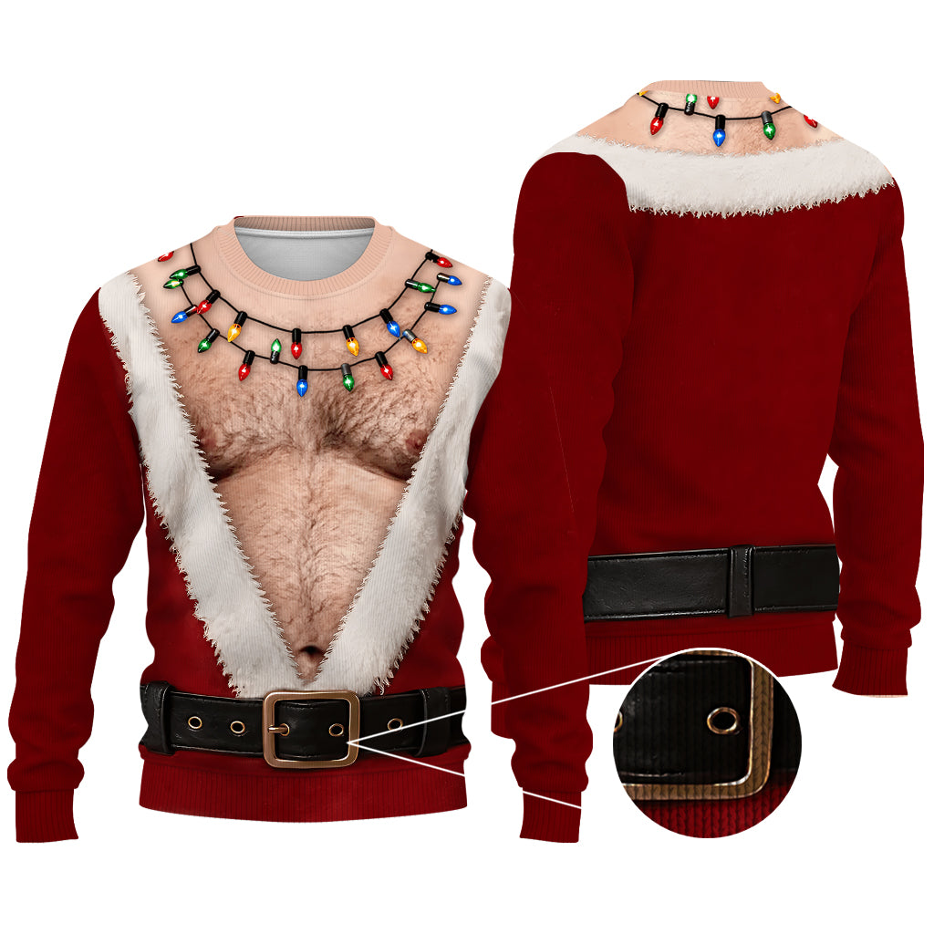 Lustiges Weihnachtsgeschenk, Weihnachtsgeschenk für Männer, Personalisierte Geburtstagsgeschenke für Ehemann, Sohn, Enkel, Bruder, Opa, Papa, sich selbst - Personalisierter Spicy Couple Ugly Sweater