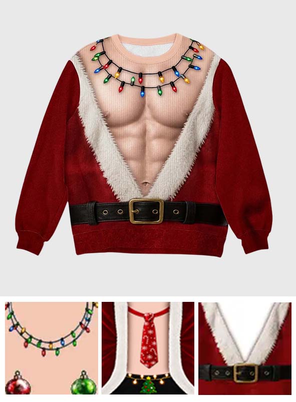 Lustiges Weihnachtsgeschenk, Weihnachtsgeschenk für Männer, Personalisierte Geburtstagsgeschenke für Ehemann, Sohn, Enkel, Bruder, Opa, Papa, sich selbst - Personalisierter Spicy Couple Ugly Sweater