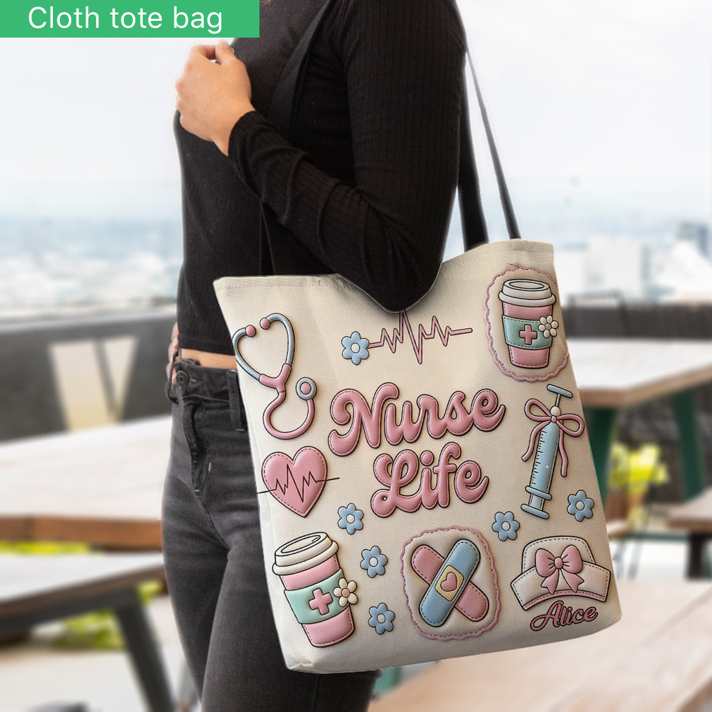 Nurse Life - Personalisierte Krankenschwester Tragetasche