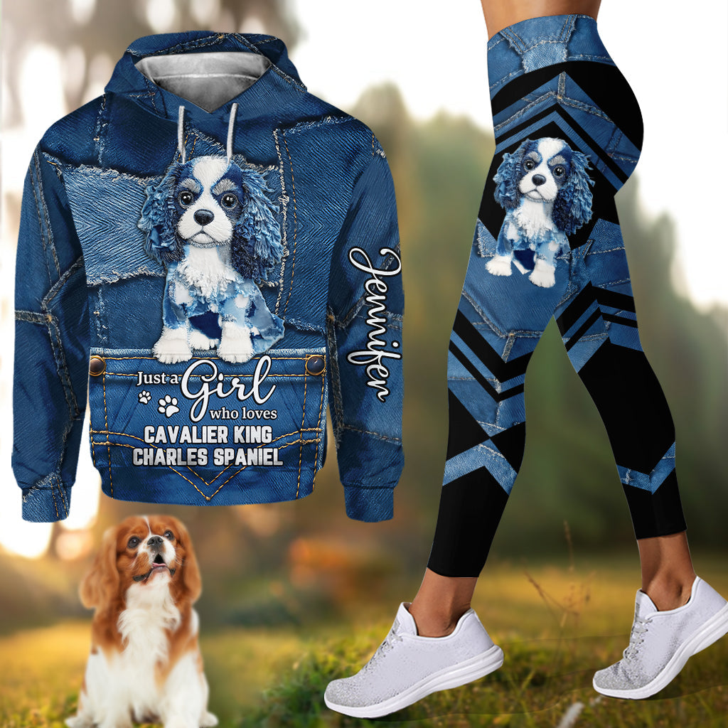 Love Cavalier King Charles Spaniel - Personalized Dog Hoodie and Leggings