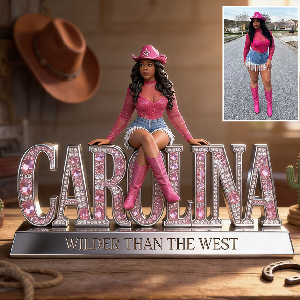 Custom Any Photo - Personalized Cowgirl Custom Shaped Acrylic Plaque