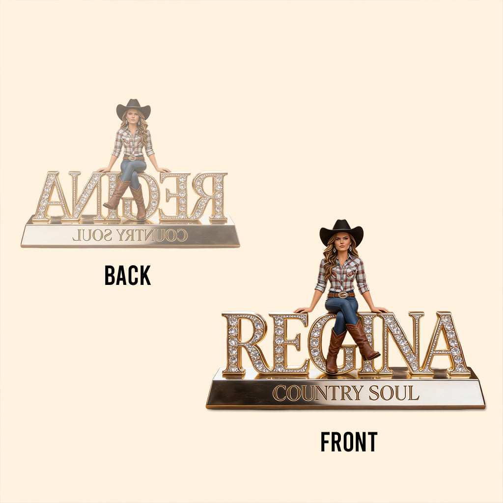 Custom Any Photo - Personalized Cowgirl Custom Shaped Acrylic Plaque