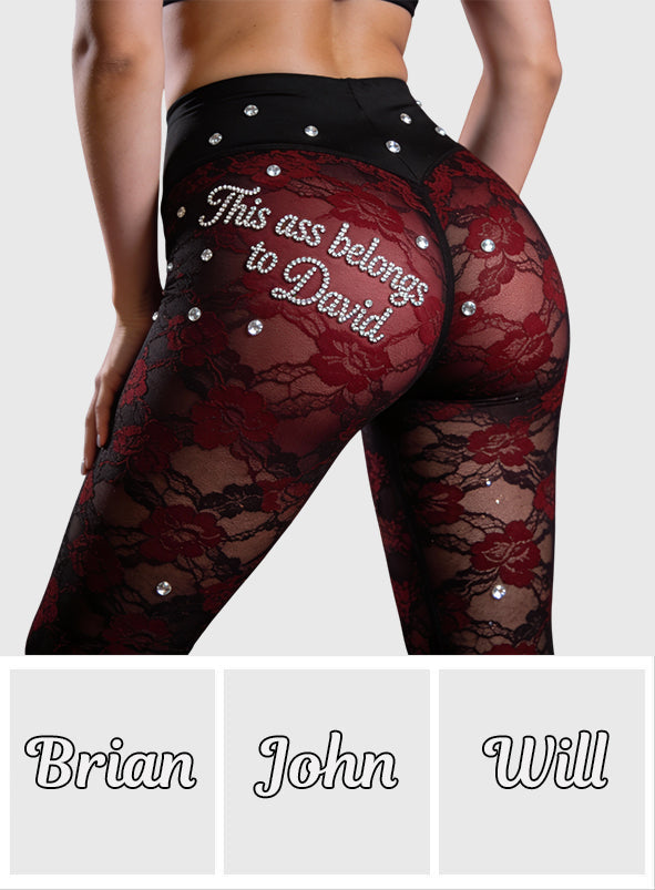 This As* Belongs To - Personalized Couple Leggings