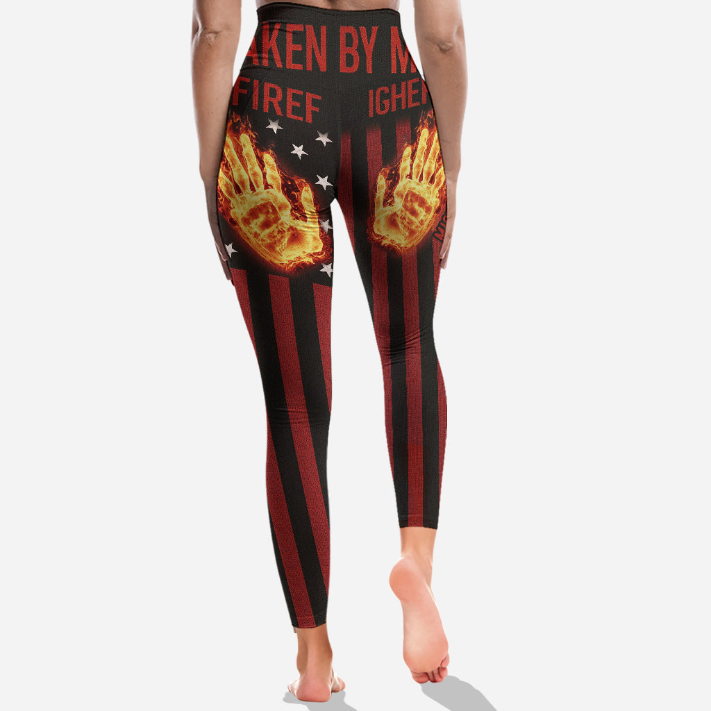Taken By My Lover - Personalized Firefighter Leggings