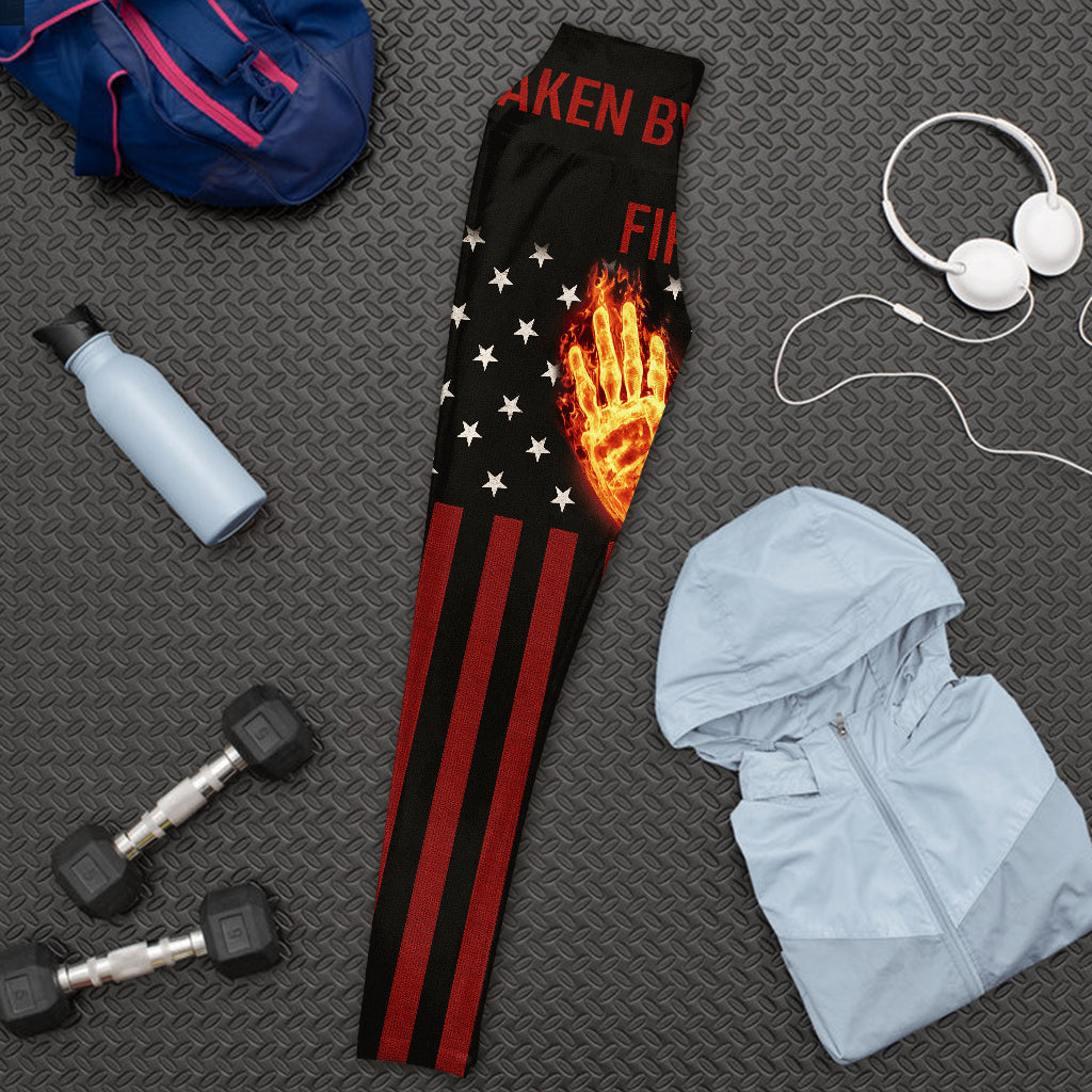 Taken By My Lover - Personalized Firefighter Leggings