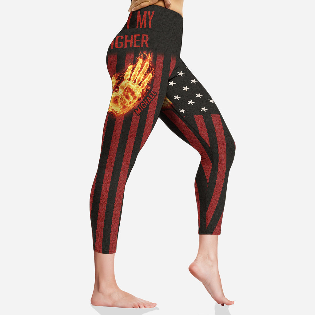 Taken By My Lover - Personalized Firefighter Leggings