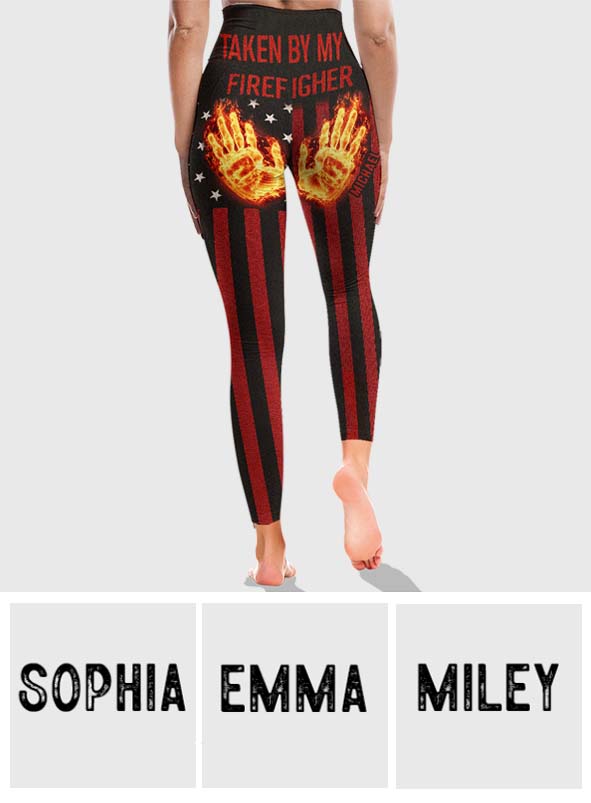Taken By My Lover - Personalized Firefighter Leggings