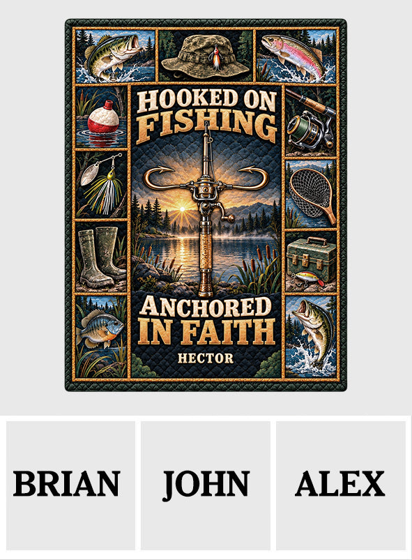 Love God Who Bless Us Fishes - Personalized Fishing Blanket