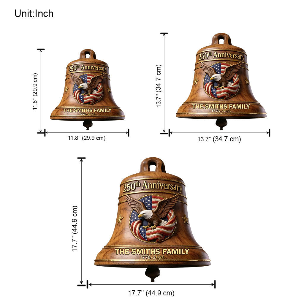 250. Jubiläum - Personalisierbares Holzschild in Patriot-Form mit Schleife