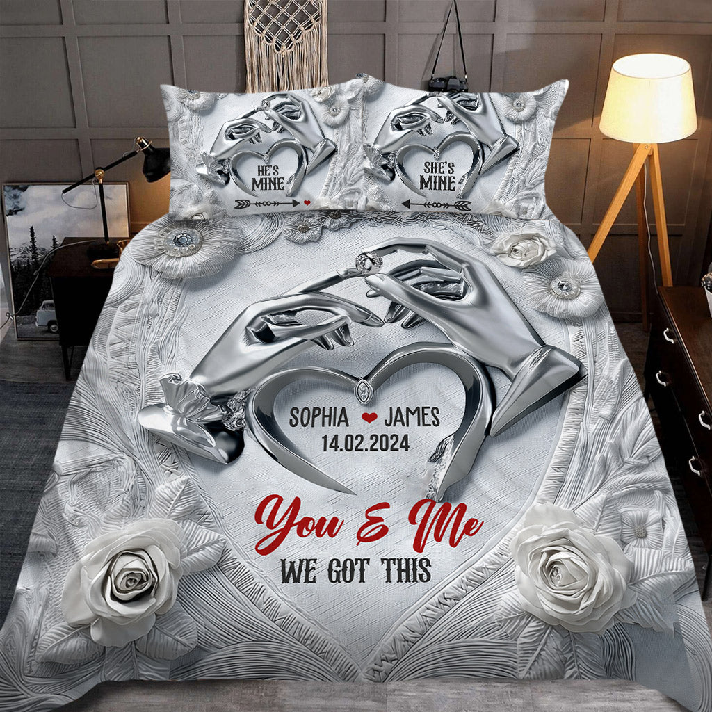 You & Me We Got This - Personalized Couple Quilt Set