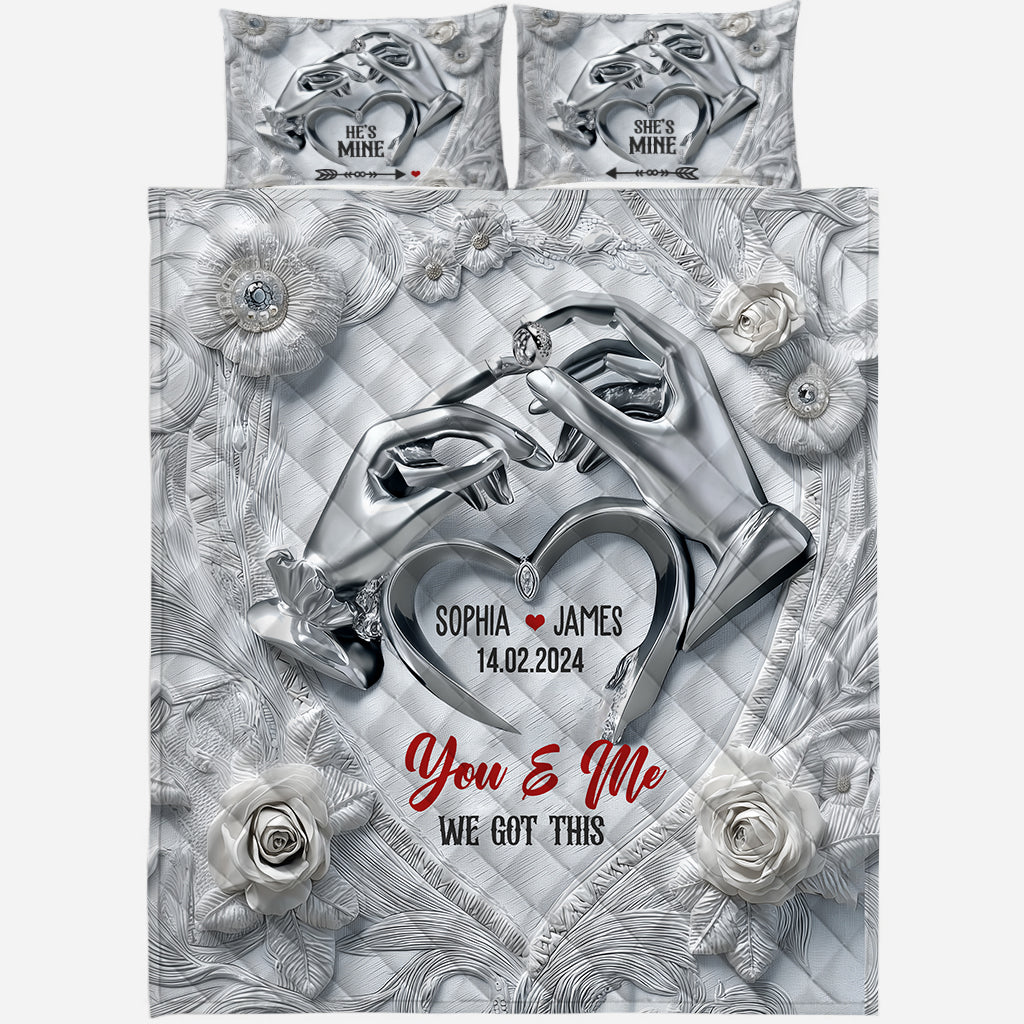 You & Me We Got This - Personalized Couple Quilt Set