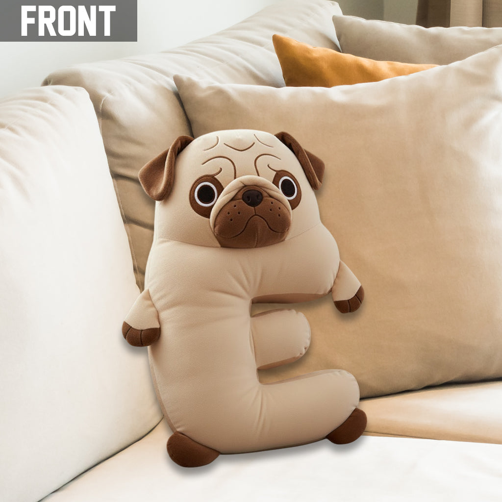 Cute Pug - Personalized Dog Shaped Pillow