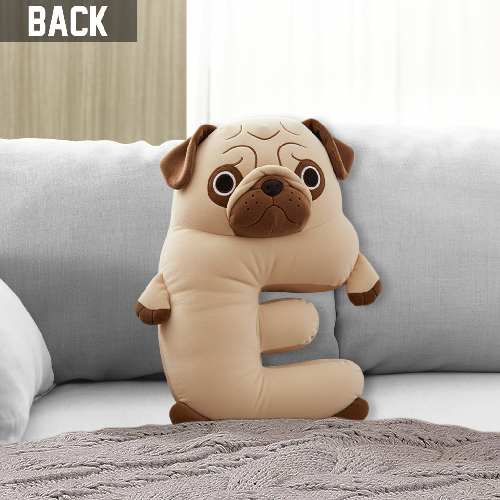 Cute Pug - Personalized Dog Shaped Pillow