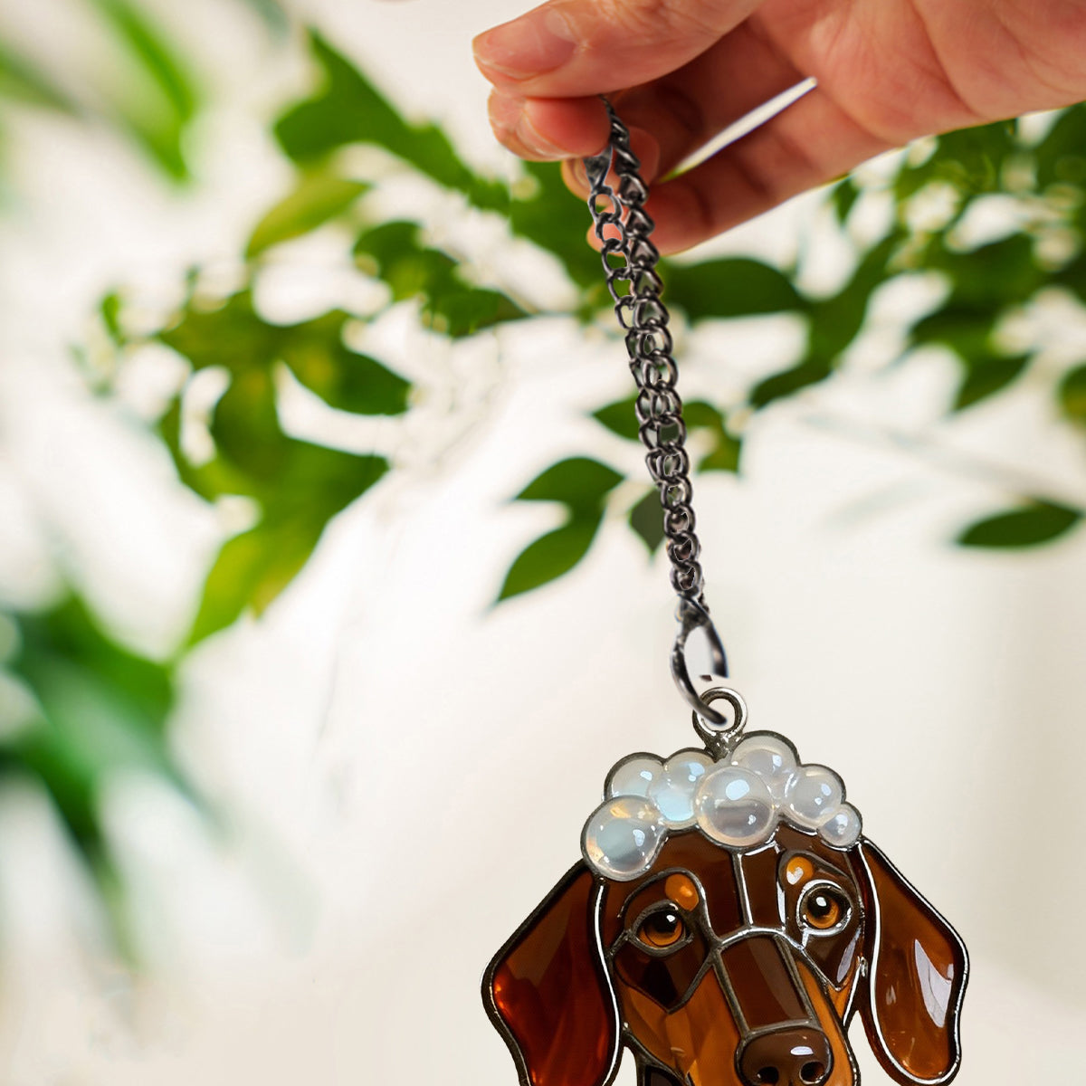 Wash Your Paws Pet & Co Bath Soap - Personalized Dog Hologram Window Hanging Suncatcher