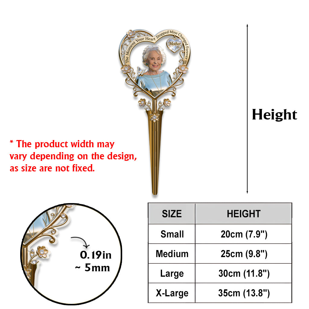 The Moment Your Heart Stopped - Personalized Memorial Acrylic Garden Sign/ Acrylic Plaque Sign