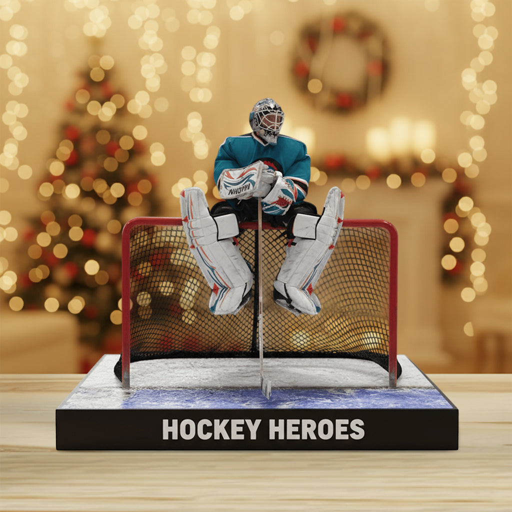 Décoration de table personnalisée à partir de n'importe quelle photo - Plaque acrylique personnalisée sur le thème du hockey