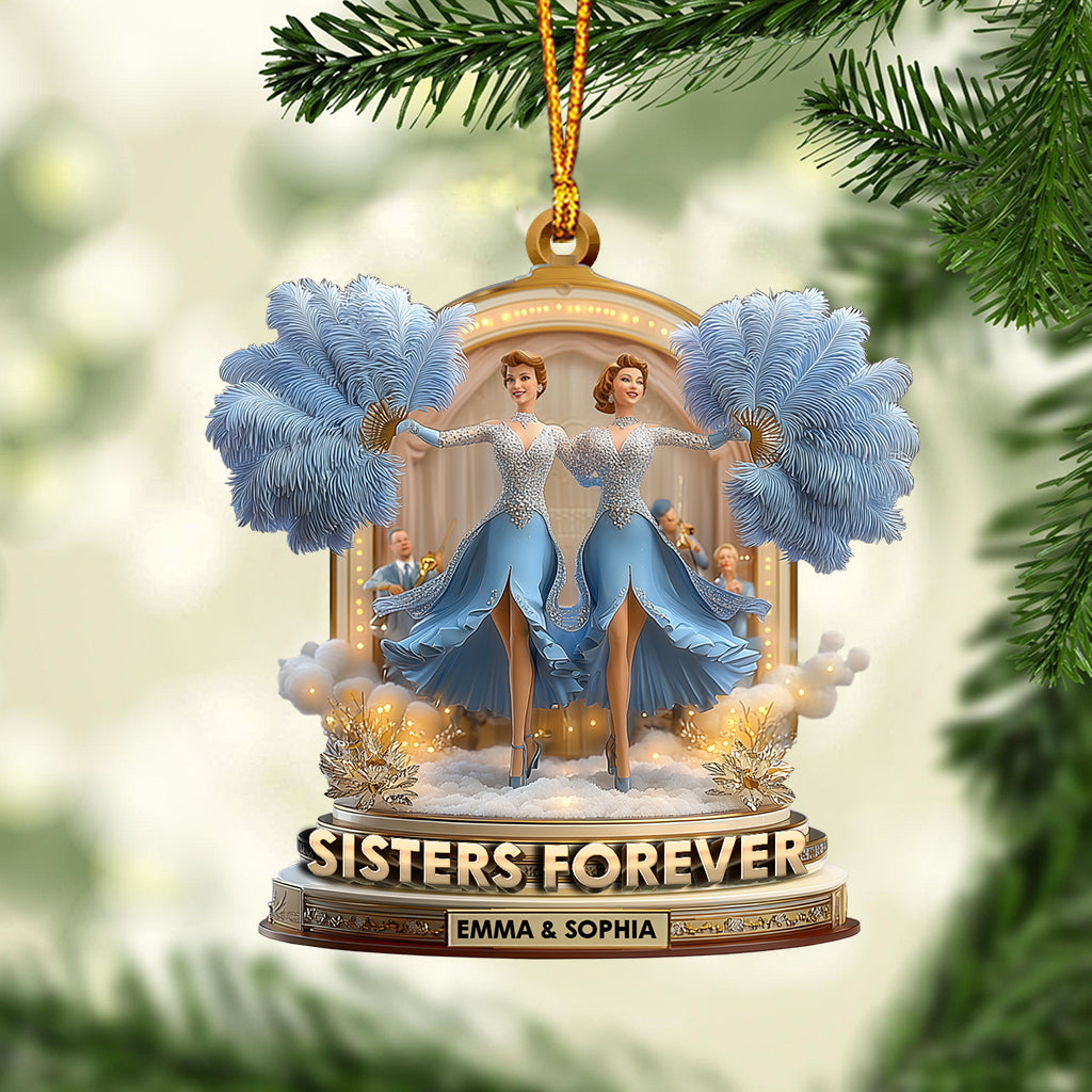 Sisters Forever - Personalized Sibling Ornament