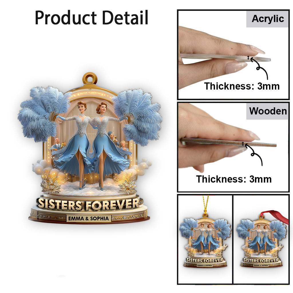 Sisters Forever - Personalized Sibling Ornament