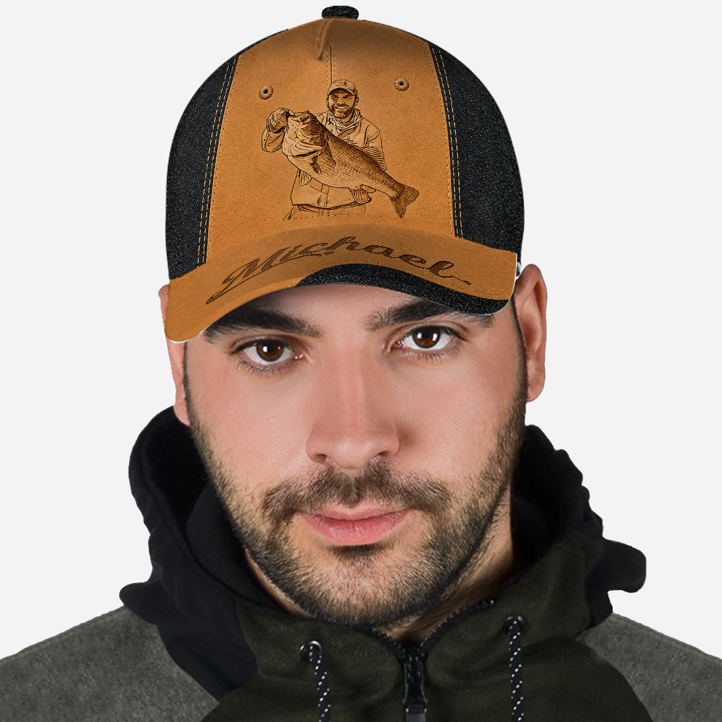 Personalisierte Angelmütze für Papa/Ehemann/Sohn - Klassische Angelmütze